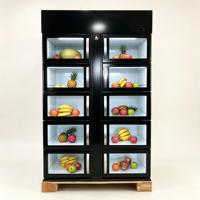 Armario Refrigerado Inteligente para Cadena de Frío, Recogida Autónoma 24 Horas, Armario de Almacenamiento de Mariscos de 10 Puertas, Software Personalizado