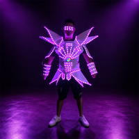 Accessoires d'ambiance pour bar et scène, armure lumineuse LED télécommandée en spandex coloré, forme spéciale pour intérieur