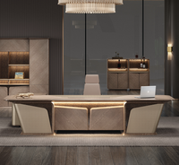 Bureau de direction en forme de L moderne et high-tech, design en bois massif écologique, certifié ISO, garantie 3-5 ans pour le bureau