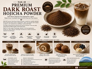 FSSC 22000 Certified Premium Dark <b>Roast</b> Hojicha Powder Tea Drinks From Kagoshima Japan - Product Image 4