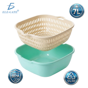 Ele-Gate 7L Multipurpose <b>Bowl</b> With Strainer For <b>Washing</b> Vegetables Durable PP Material - Product Image 4
