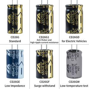 Condensateurs électrolytiques en aluminium haute fiabilité CD26L série 1 220μF 12000H dédiés au ballast électronique - Product Image 5