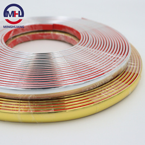 MH colore oro flessibile Pvc bordo della fascia della parete striscia autoadesiva di <span class=keywords><strong>plastica</strong></span> di rivestimento <span class=keywords><strong>per</strong></span> piastrelle di tenuta striscia di rivestimento <span class=keywords><strong>per</strong></span> <span class=keywords><strong>mobili</strong></span> - Product Image 5