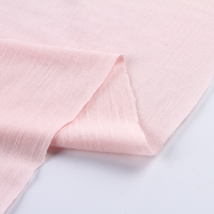 Лидер продаж, розовая супермягкая трикотажная ткань из терилена и вискозы под заказ