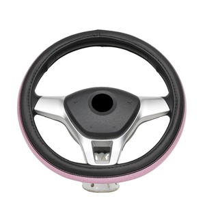Housse de <span class=keywords><strong>volant</strong></span> en cuir antidérapante de qualité supérieure, universelle, 38 <span class=keywords><strong>cm</strong></span>/15'', décoration intérieure de voiture pour femmes - Product Image 1