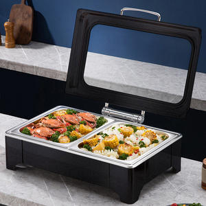 Calentador de Comida Eléctrico Rectangular de Acero Inoxidable, Diseño Innovador, Gran Capacidad de 9L, Calentador de Vajilla Eléctrico, Suministros Duraderos para Buffet - Product Image 3