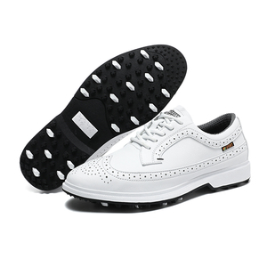 <span class=keywords><strong>Chaussures</strong></span> de <span class=keywords><strong>golf</strong></span> en cuir <span class=keywords><strong>imperméable</strong></span> de qualité supérieure pour hommes semelle antidérapante en caoutchouc respirant option pour femmes disponible vente en gros directe pour l'été - Product Image 3