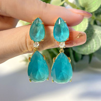 Boucles d'oreilles brésiliennes Foxi Boucles d'oreilles en fusion de zircon cubique pour femmes Boucles d'oreilles plaquées or 18 carats pour la fête