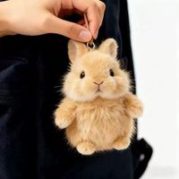 Porte-clés pendentif chat en peluche mignon, chat noir d'imitation, jouet en peluche, cadeau promotionnel pour fille