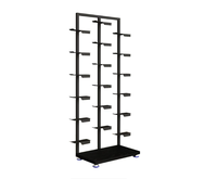 Présentoir à chaussures autoportant en métal thermolaqué lavable, 10 étagères, vente directe usine, idéal pour les magasins de chaussures
