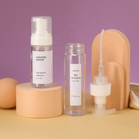 Tragbare 100ml 150ml Nachfüllbare Zylinder-Glasflasche mit Schaumspender in Mattfarbe für Gesichtsreiniger und Hautpflege-Verpackung