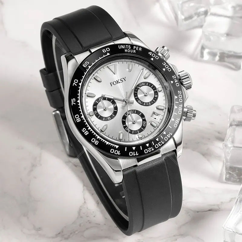 New Fashion Classic Luxury Brand Wrist White Colour Private Label Watch for Men