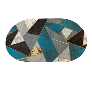 Tapis moderne en polyester imprimé en 3D, respectueux de l'environnement, épais, motif puzzle, faible hauteur de poils, fabriqué à la machine, décoratif, cuisine, hôtel, salle à manger - Product Image 1