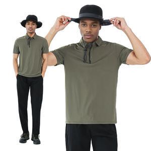 Polo de Golf para hombre de moda 2025, Polo informal de negocios de secado rápido de fácil cuidado personalizado de Color melange - Product Image 1