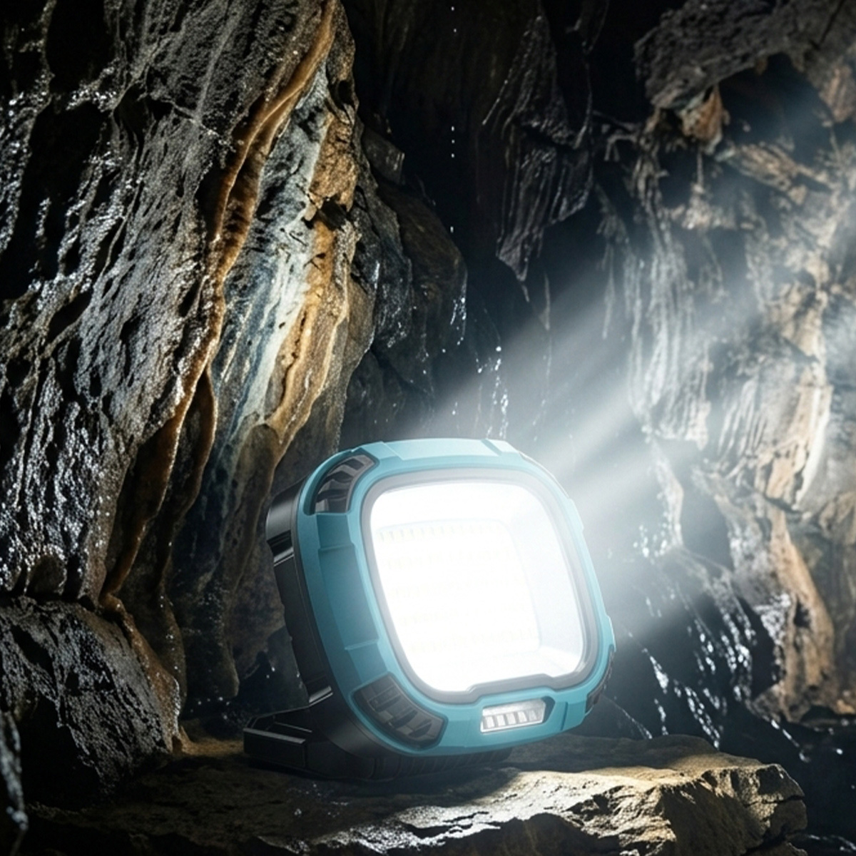 Heavy Duty Bright Cordless LED Work Light Rechargeable Floodlight for Job Site, Construction and Workshop with 4000LM