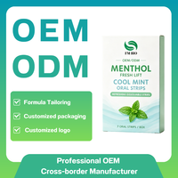 Bandes buccales au menthol sans sucre à marque privée, saveur menthe fraîche, pour une haleine fraîche et une sensation de fraîcheur intense