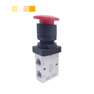 Válvula Neumática de Acción Directa con Botón Pulsador Tipo Hongo Serie S3PM G1/8, Válvula Mecánica de Aluminio - Product Image 5