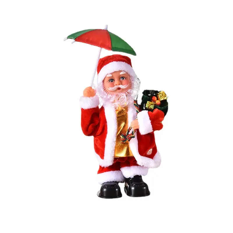 Electric Umbrellas Dance Santa Claus Children's Toys Christmas Gifts Christmas Dolls With Music Dolls