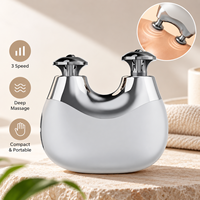 Masseur électrique portable à double tête, 3 vitesses réglables, mini pistolet de massage à percussion pour la relaxation musculaire du corps