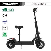Patinete Eléctrico Plegable para Adultos con Asiento, Batería de 48V, Patinete Eléctrico Portátil para Paseos por el Vecindario y Desplazamientos Diarios