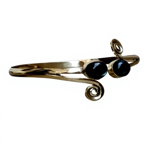 Bracelet manchette en pierre pour femme, labradorite, fait main, 2 pièces, bracelet en pierre fait main, motif tourbillon pour femme - Product Image 4