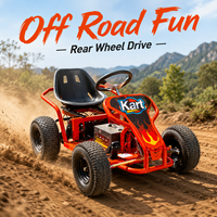 Kart électrique pour enfants, voiture de course à 4 roues à batterie avec fonction de chronométrage, pour parc d'attractions, place publique et site touristique
