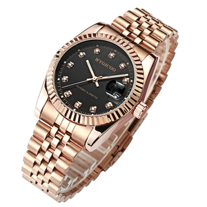Montre à cadran WYGICOO en acier inoxydable pour femmes, montre Epoch pour femmes, montre en or rose pour femmes - Product Image 4