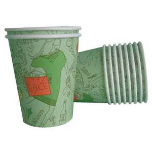 Hospitality cup 9OZ B Wholesale Disposable Custom Logo Paper Cups single wall Paper Cups For Juice/Milk Tea/Coffee