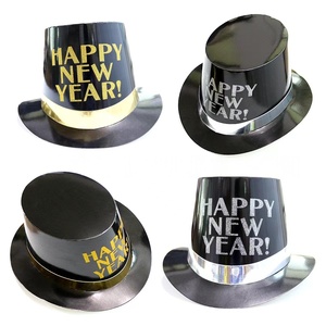 HLC Custom Happy New Year Noise Makers Horn Xmas Eve Party Headbands Hat Tiaras Metallic Fringed Photo Booth Props Party Favors - Product Image 2