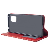 Étui de téléphone de luxe en cuir véritable fait main, détachable et pliable, avec logo personnalisé et étiquette dorée embossée pour Aquos Zero 6