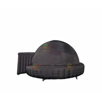 Tente de projection gonflable noire portable Tente de dôme de projection personnalisée de planétarium extérieur