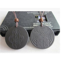 Flying Man-Colgante cuántico Flyman, collar de energía escalar, anti radiación, 4g, 5g, bloqueador de radiación, protección, piedra shungite