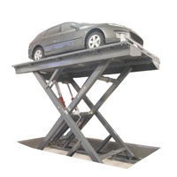 4,5 m 3,5 tonnen niedrigen kosten 5000kg garage hydraulische unterirdischen werkstatt stationäre rotierenden auto scherenhubtisch für verkauf