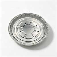 Conteneur rond en aluminium recyclable, bol alimentaire jetable circulaire pour la restauration et les services de livraison écologiques