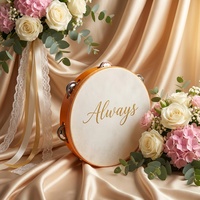 Custom Logo 4 6 7 8 10 Inch Small Wooden Hand Drum Percussion Eco-Friendly Handmade Portable for Wedding Party