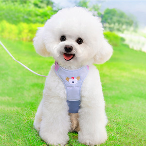 ชุดสายจูงสัตว์เลี้ยงลายการ์ตูนน่ารักแบบใหม่ พร้อมสายรัดอกปรับได้ สีสันสดใส สำหรับสุนัขและแมวขนาดเล็ก - Product Image 6