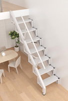 Escalier de grenier pliable mural, échelle légère en aluminium pliable pour usage domestique