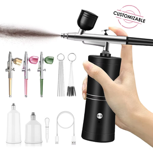 Mini compresseur à double action facile à utiliser pour le nail art, la décoration de gâteaux, la <span class=keywords><strong>peinture</strong></span> artisanale, le maquillage quotidien, l'entretien automobile, <span class=keywords><strong>aérographe</strong></span> à piston sans fil - Product Image 1