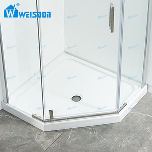 Base de <span class=keywords><strong>douche</strong></span> de style nord-américain Weisdon, drain d'angle, plateau de <span class=keywords><strong>douche</strong></span> en acrylique blanc diamant - Product Image 6