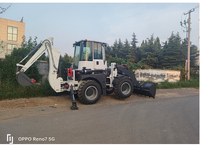 Traktor backhoe dengan pemuat dan backhoe mini backhoe loader
