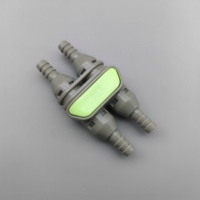 Vente en gros usine Raccord rapide double en plastique POM 1/4 pouce pour deux lignes, connecteur de tuyau d'eau double pour cyclisme thermique