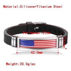 Bracelet en silicone de qualité alimentaire personnalisé avec drapeau national en gros pour cadeaux promotionnels - Product Image 4