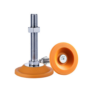 M16X100mm piedini regolabili 80-100mm di diametro Base antiscivolo in gomma piedini di livellamento in metallo regolabili articolati - Product Image 5