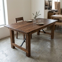 Table et chaises de salle à manger en pin de style farmhouse, vente en gros d'usine, table de mariage en bois massif, moderne et pliable
