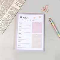 Vente en gros de planificateur quotidien hebdomadaire avec logo personnalisé Bloc-notes en papier avec impression personnalisée pour l'école et le bureau