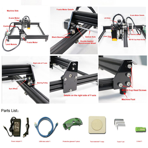 Módulo de Grabador Láser CNC 3540 con Potencia de Salida de 2.5W/5.5W/10W para Cortar y Grabar Madera y Goma con Protección Ocular - Product Image 6