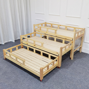 Meubles de lit pour bébé Lit push-pull Lit de jardin d'enfants <span class=keywords><strong>Berceau</strong></span> en bois massif de chêne - Product Image 4