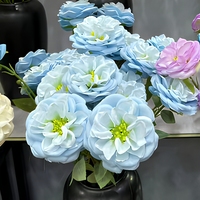 Fleurs de pivoine artificielles en soie, bouquet factice, haute simulation, style oriental réaliste, fait main pour mariage, maison, photographie