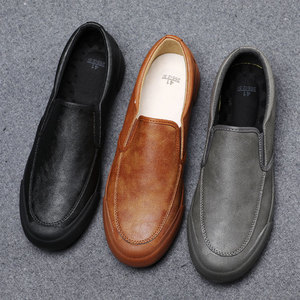 Chaussures plates classiques à enfiler en cuir PU, mocassins décontractés pour hommes, tendance et confortables - Product Image 6