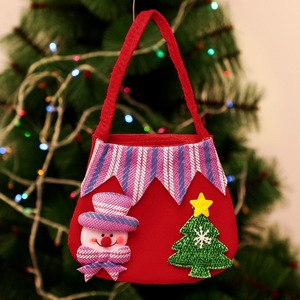 Vente en gros pas cher tissu non tissé joyeux noël arbre père noël renne bonhomme de neige ours blanc réveillon de noël pomme sacs sac cadeau - Product Image 2